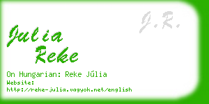 julia reke business card