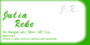 julia reke business card